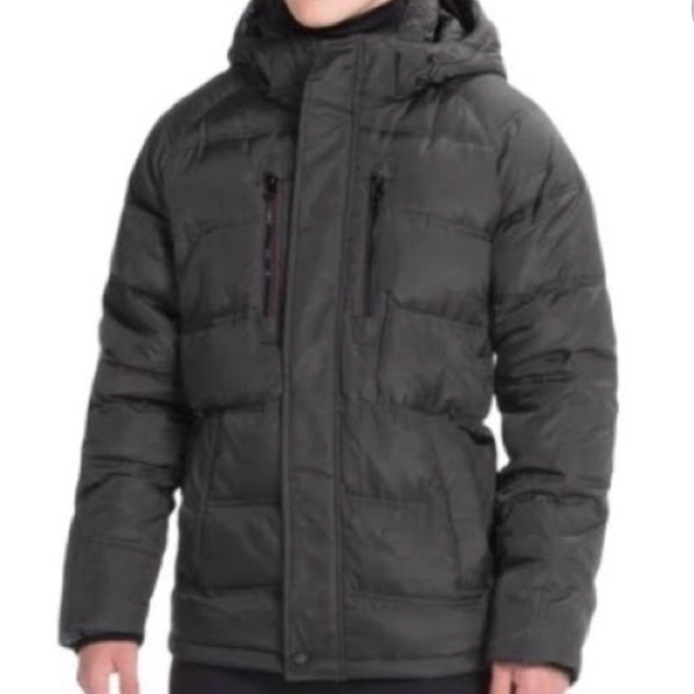 Black Down Jacket Feather Fill XXL